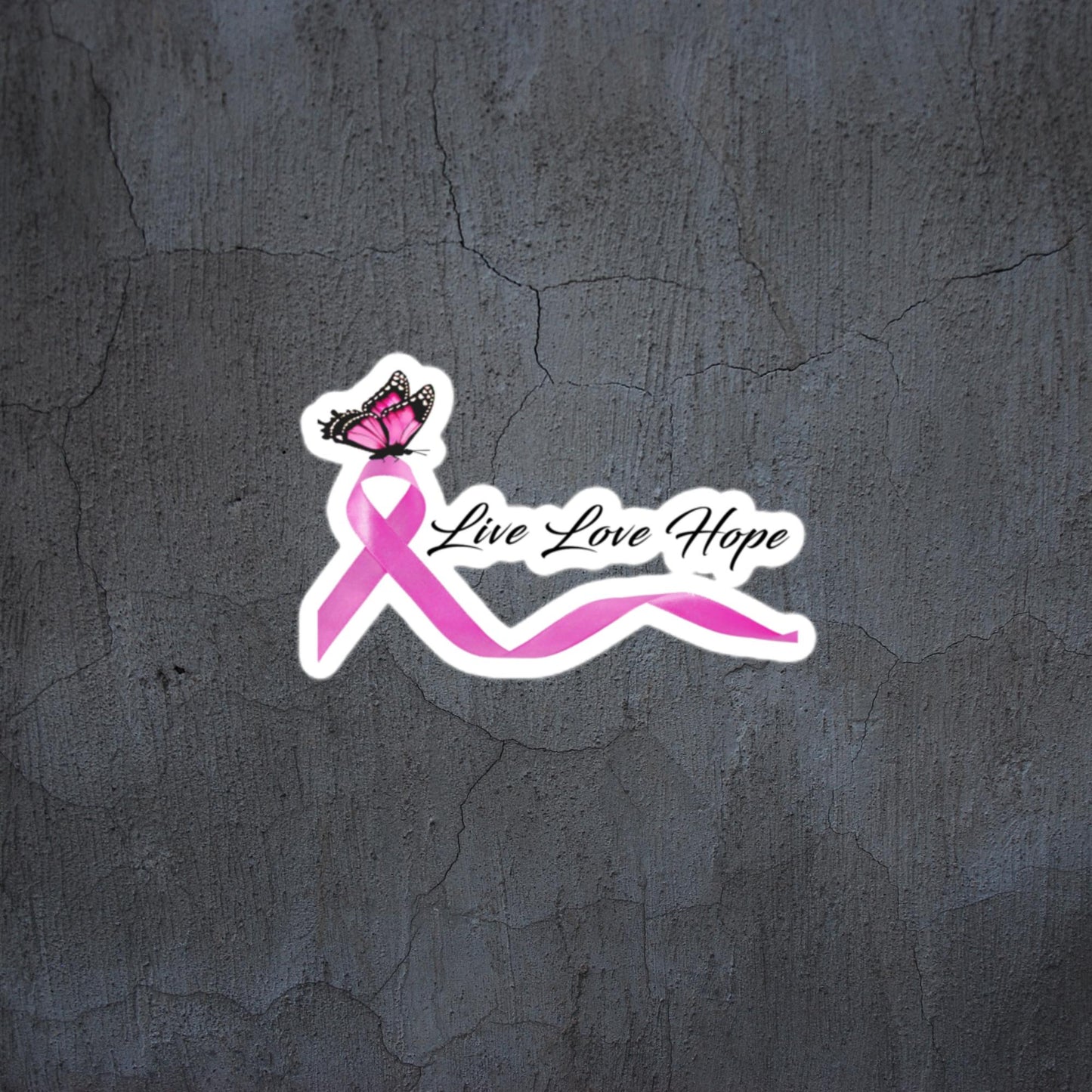 Live love hope Breast Cancer Awareness sticker/decal