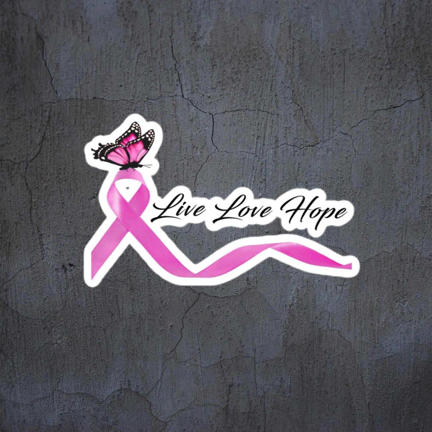 Live love hope Breast Cancer Awareness sticker/decal