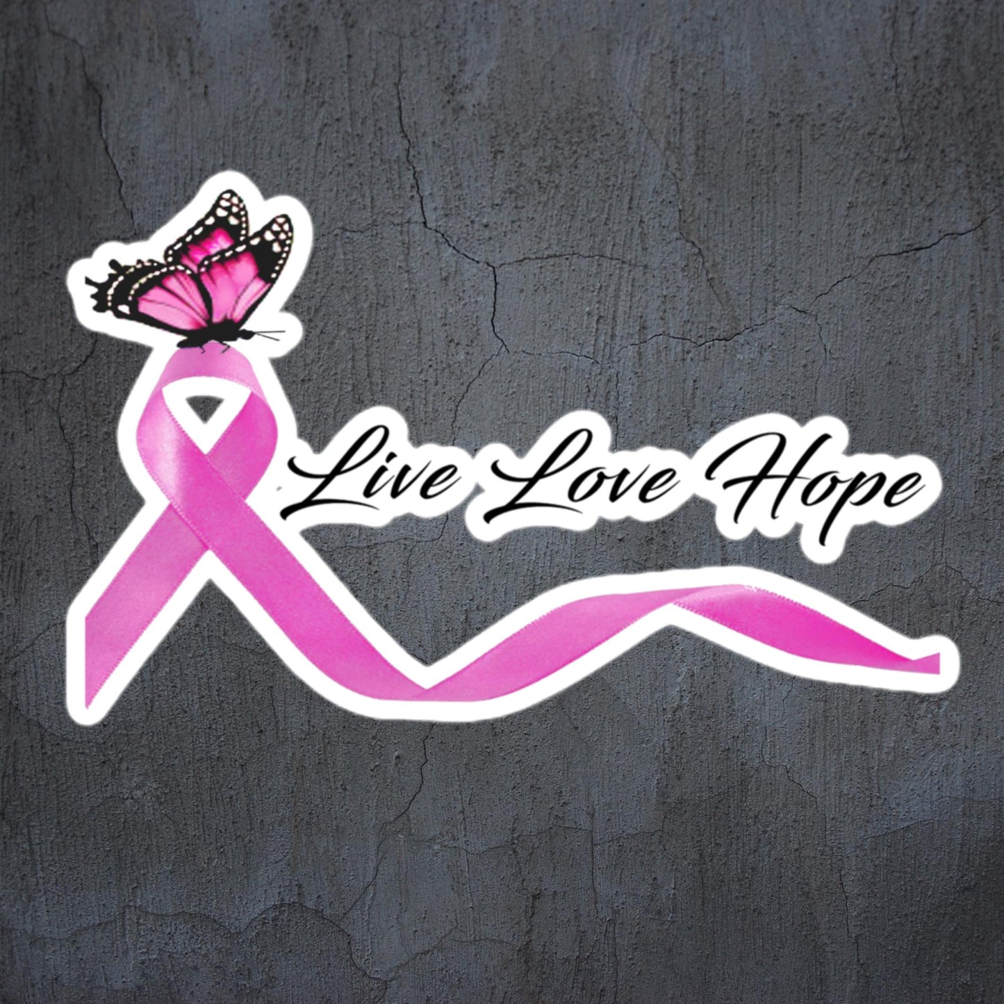 Live love hope Breast Cancer Awareness sticker/decal