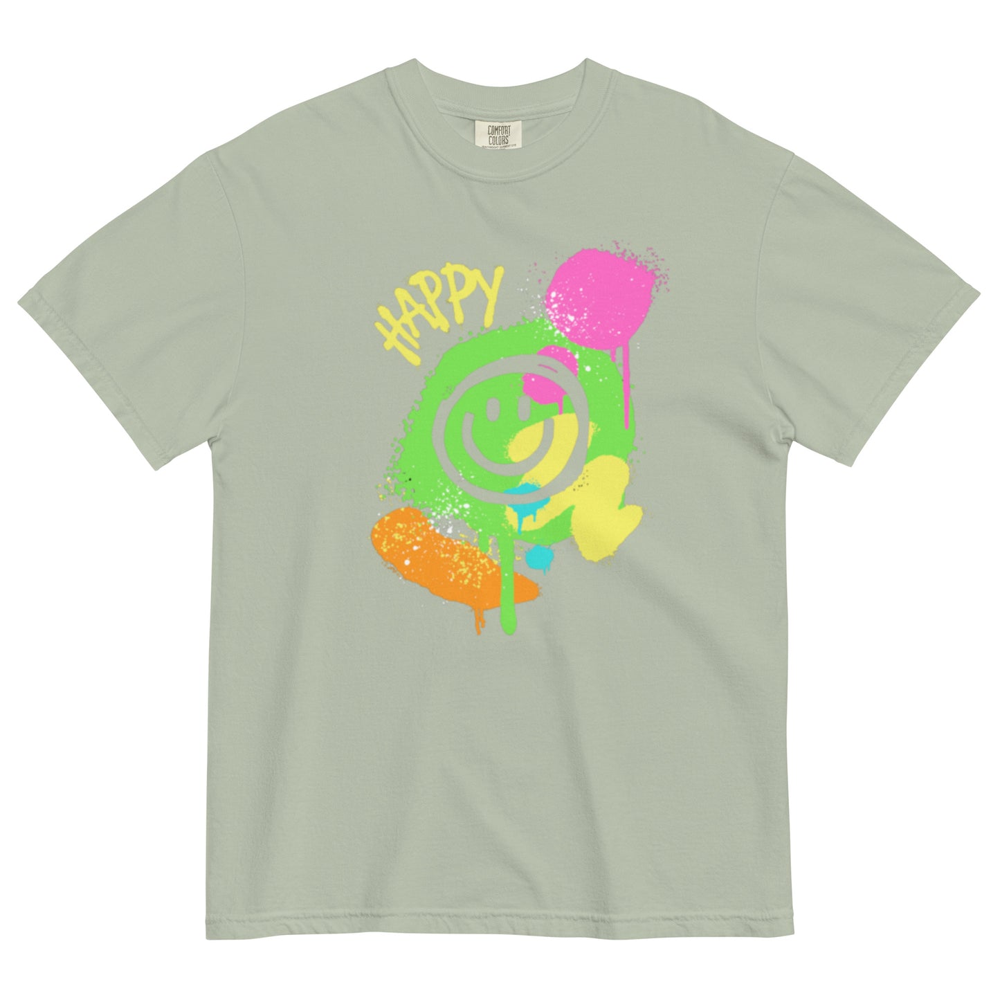 Happy Unisex garment-dyed heavyweight t-shirt