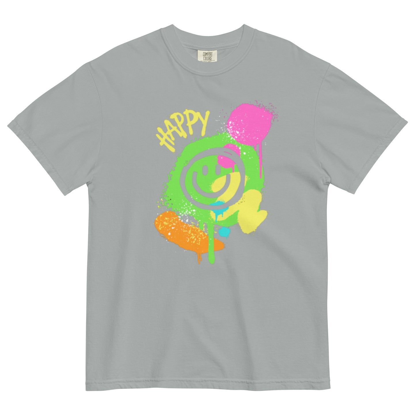 Happy Unisex garment-dyed heavyweight t-shirt