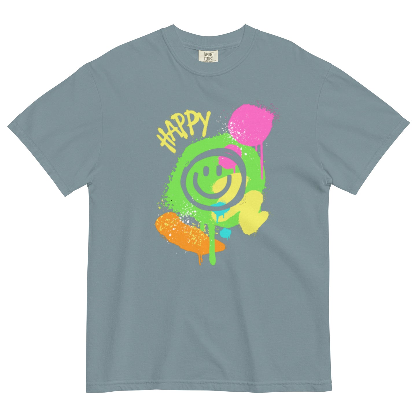 Happy Unisex garment-dyed heavyweight t-shirt