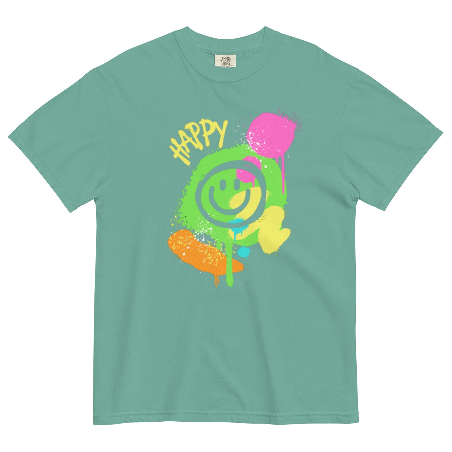 Happy Unisex garment-dyed heavyweight t-shirt