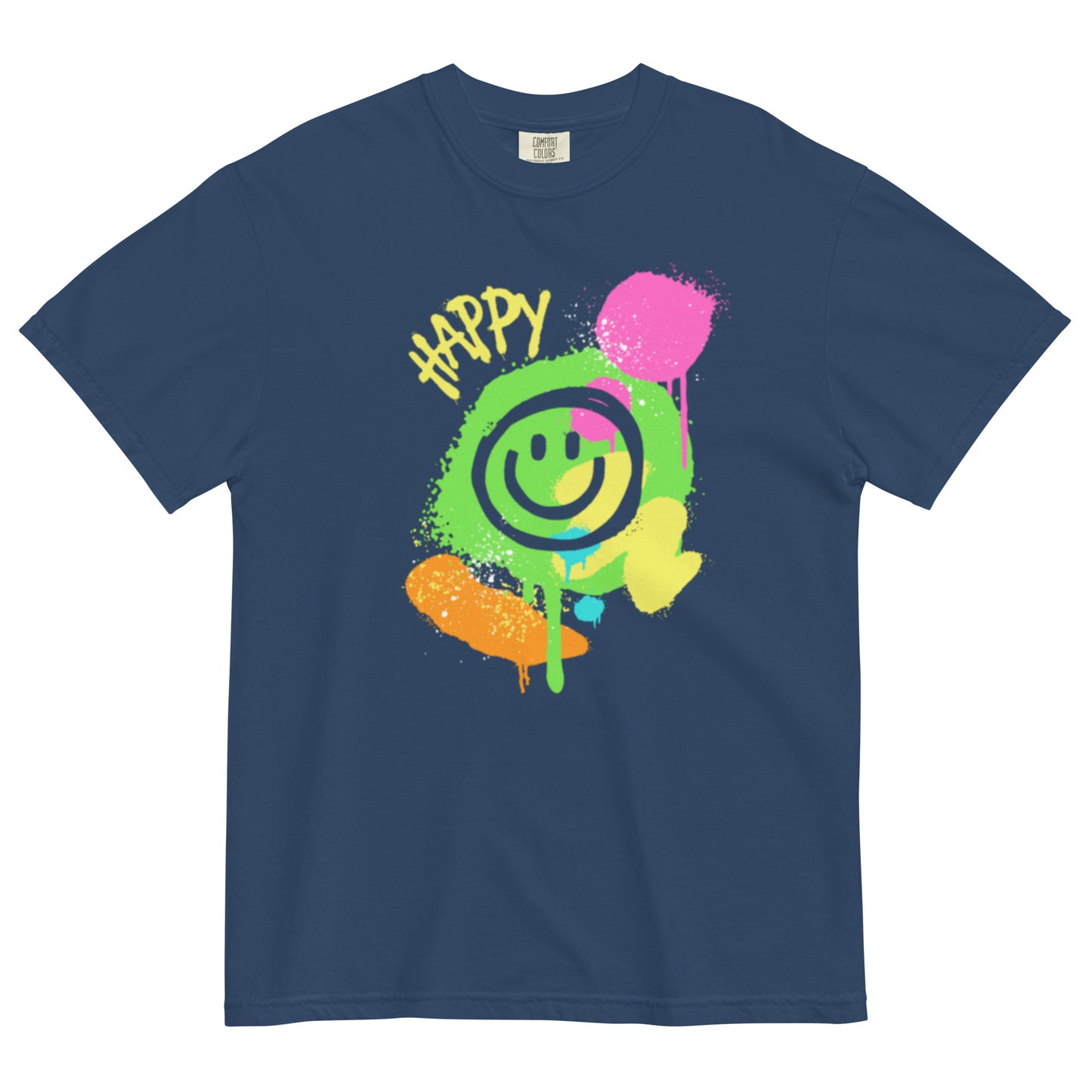 Happy Unisex garment-dyed heavyweight t-shirt