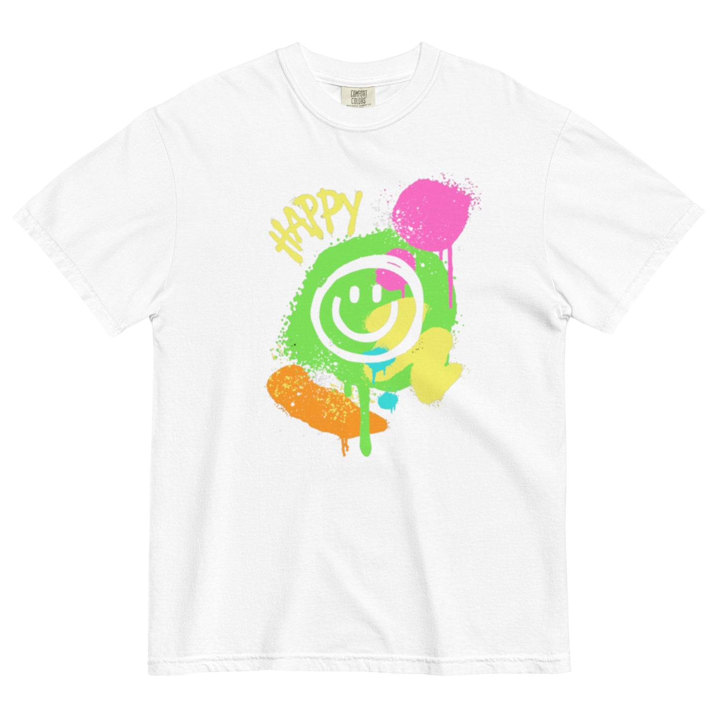 Happy Unisex garment-dyed heavyweight t-shirt