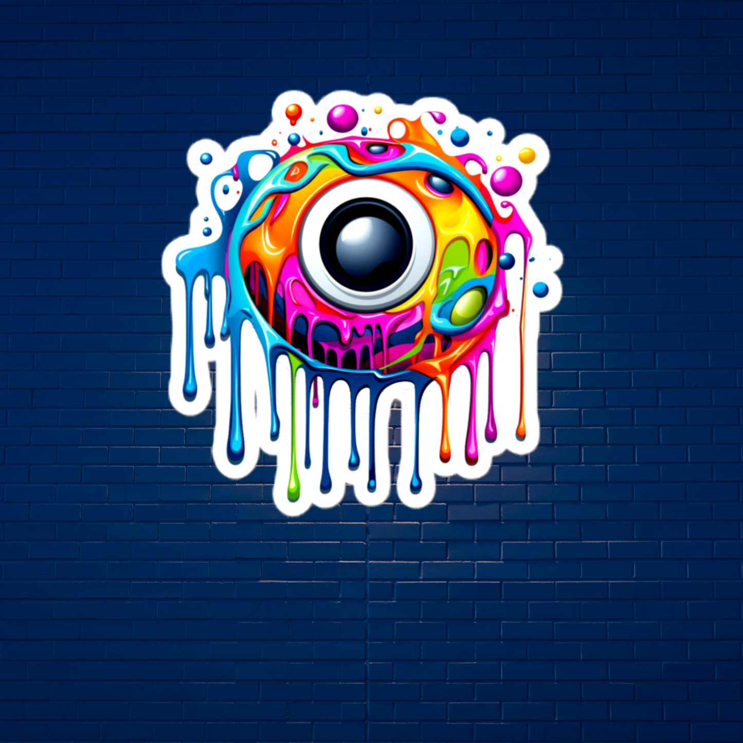 Dripping eye sticker/decal